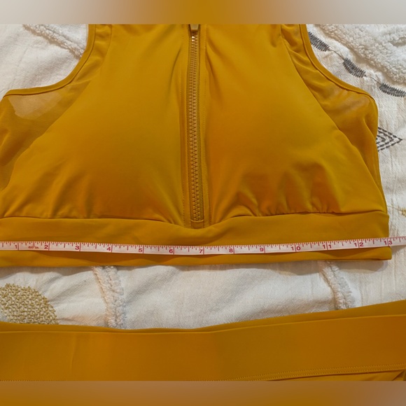 knix Golden Mustard High Neck Zip Bikini Set - Picture 3 of 11